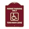 Signmission Accessible Permit Parking Tow-Away Zone W/ Heavy-Gauge Aluminum Sign, 24" x 18", BU-1824-24354 A-DES-BU-1824-24354 - alternate 1
